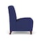 Lesro Siena Lounge Reception Armless Guest Chair, Walnut, OH Cobalt Upholstery SN1102 - alternate 3